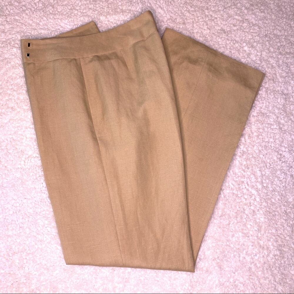 Linen Khaki Lined Dress Slacks Size 2
